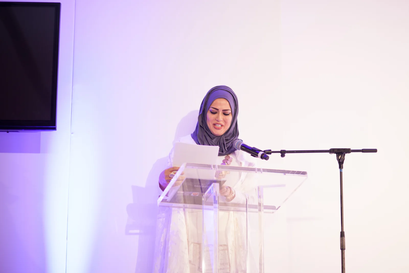 Speaker at the podium